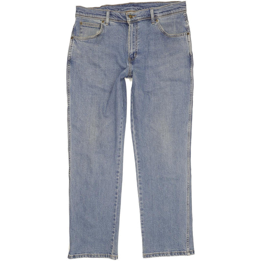 Wrangler Men Blue Straight Regular Stretch Jeans W36 L30