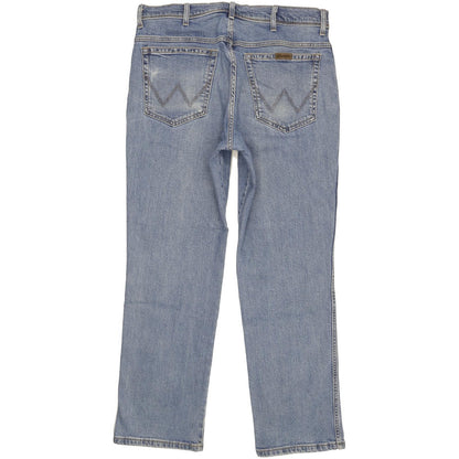 Wrangler Men Blue Straight Regular Stretch Jeans W36 L30