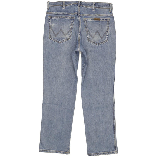 Wrangler Men Blue Straight Regular Stretch Jeans W36 L30