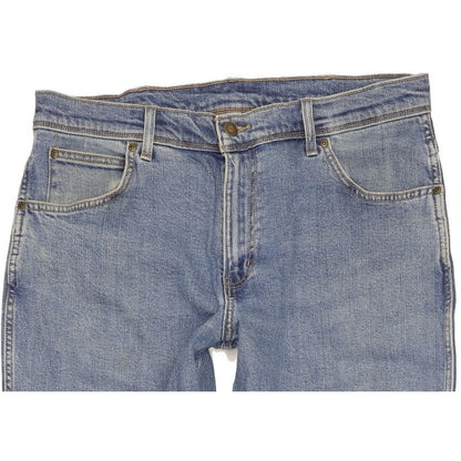 Wrangler Men Blue Straight Regular Stretch Jeans W36 L30