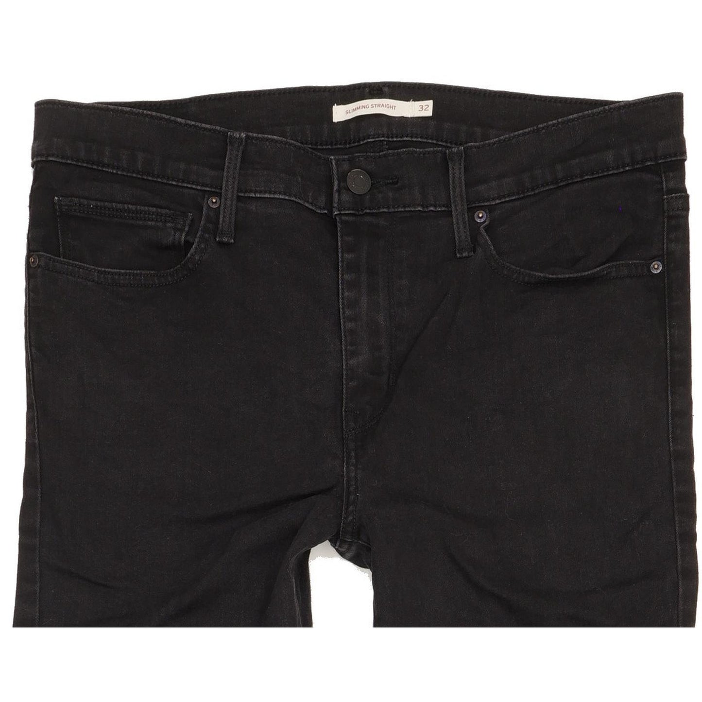 Levi's Slimming Women Black Straight Slim Stretch Jeans W32 L31