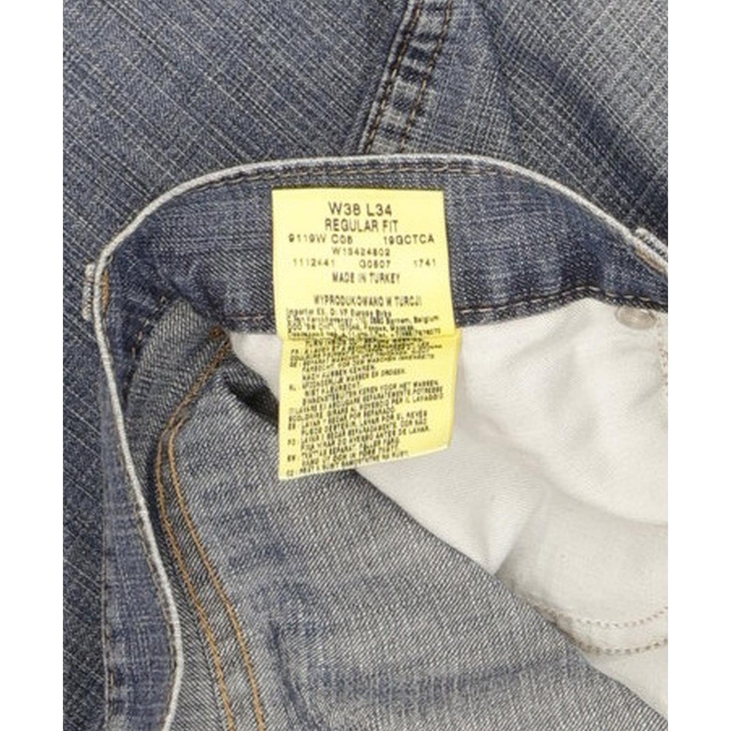 Wrangler Men Blue Straight Regular Jeans W38 L34