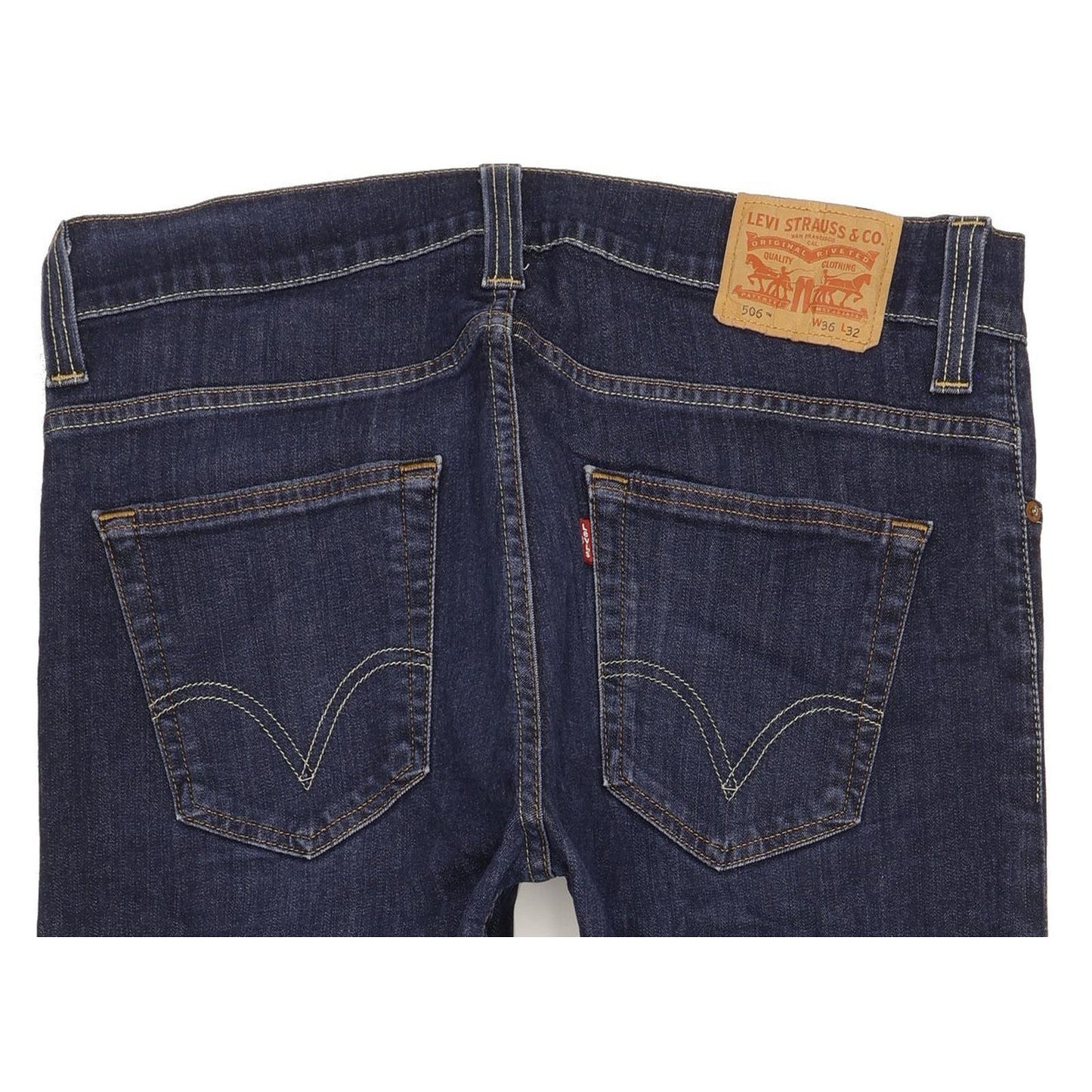 Levi's 506 Men Blue Straight Regular Stretch Jeans W36 L29
