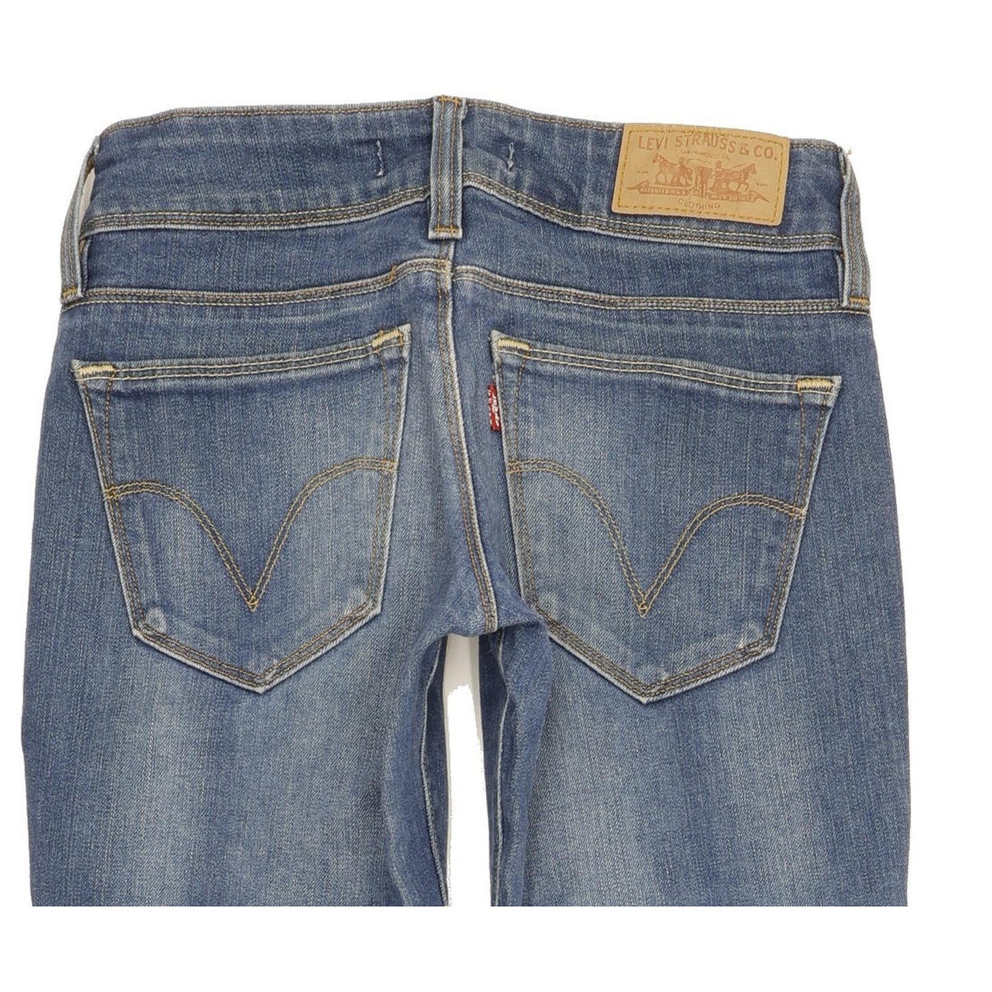 Levi's 470 Women Blue Straight Slim Stretch Jeans W27 L31