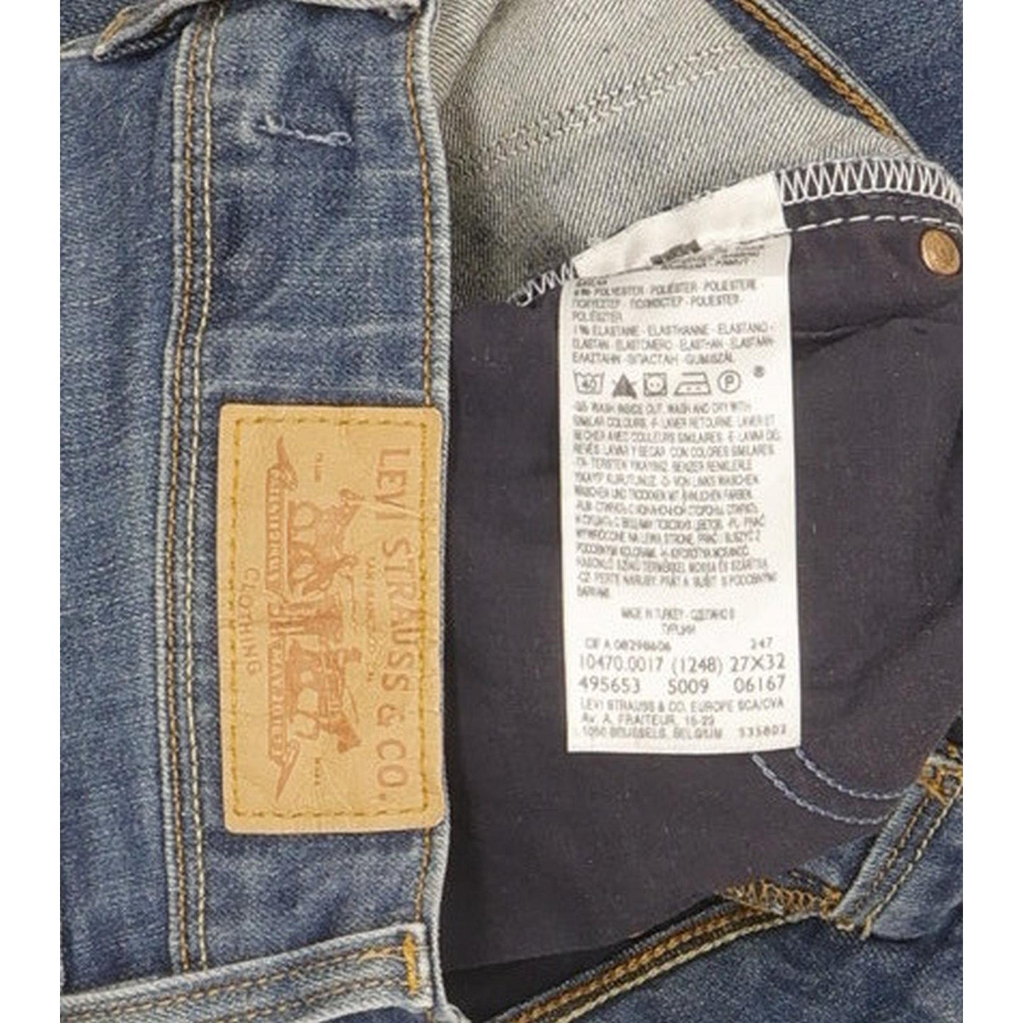 Levi's 470 Women Blue Straight Slim Stretch Jeans W27 L31