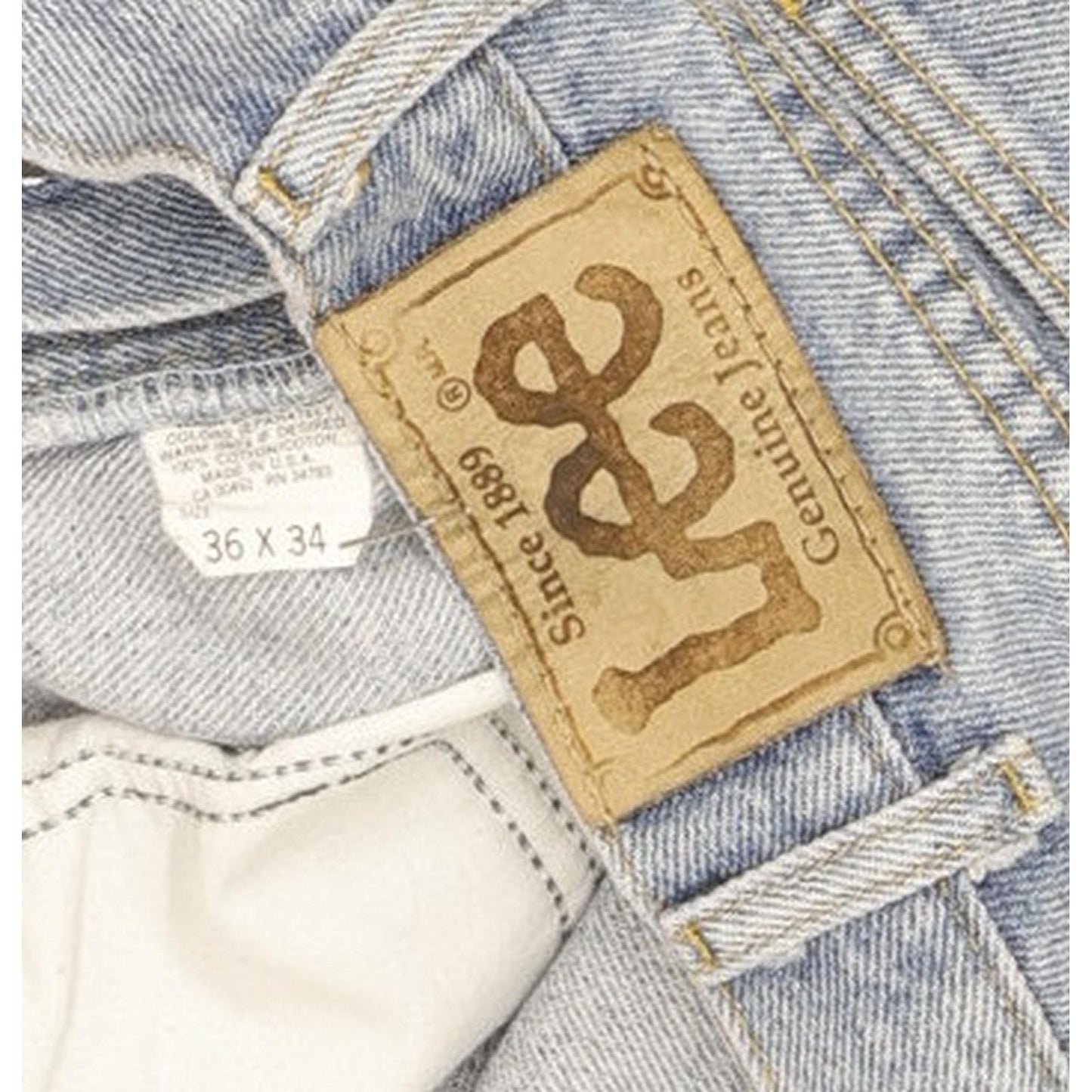 Lee Men Blue Straight Regular Jeans W36 L34