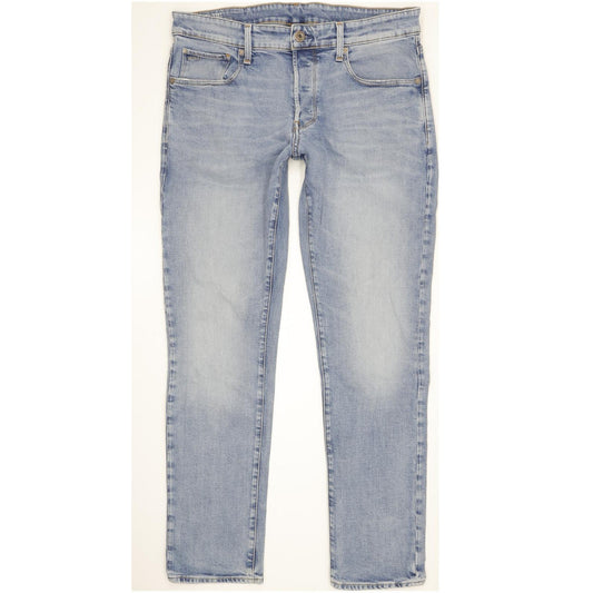 G-Star 3301 Men Blue Tapered Regular Stretch Jeans W34 L32
