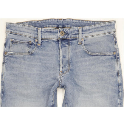 G-Star 3301 Men Blue Tapered Regular Stretch Jeans W34 L32