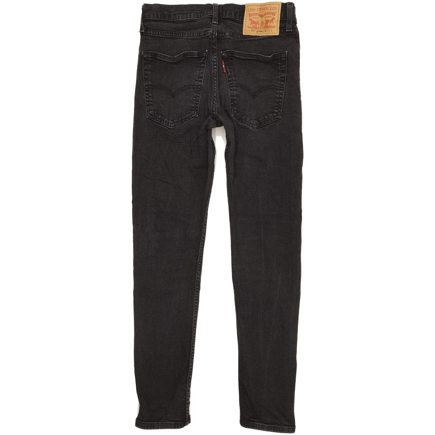 Levi's 512 Lo-Ball Men Black Tapered Slim Stretch Jeans W32 L31