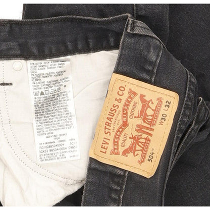 Levi's 504 Men Navy Straight Regular Stretch Jeans W30 L31