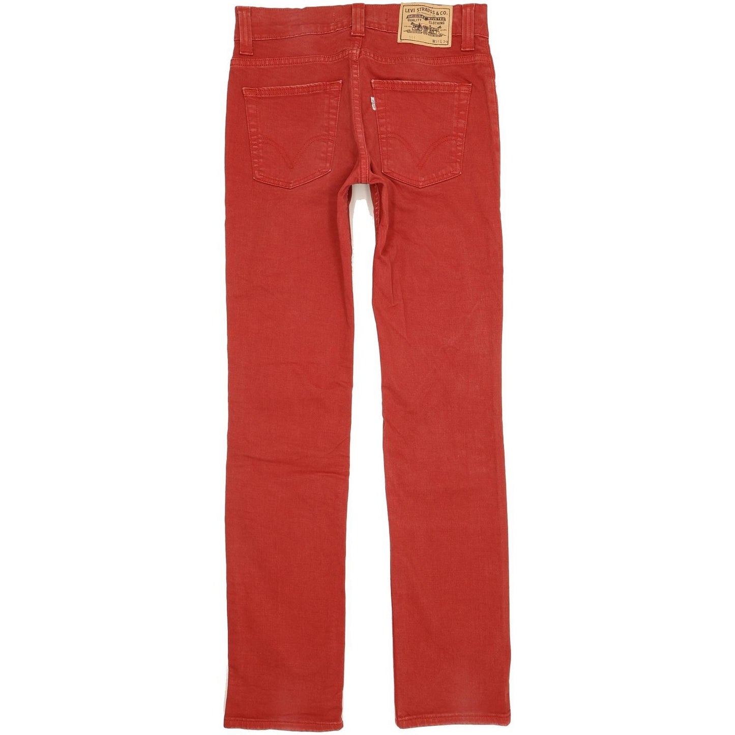 Levi's 511 Men Red Straight Slim Stretch Jeans W31 L34
