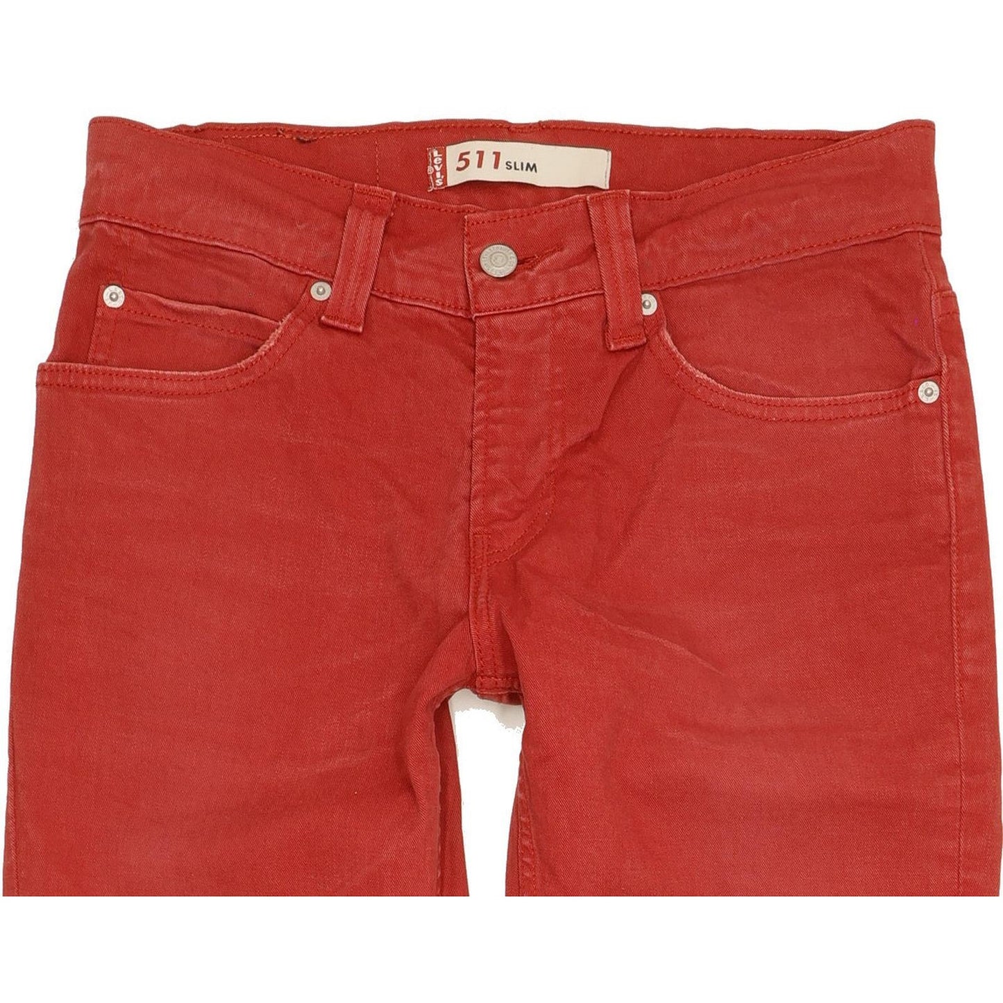 Levi's 511 Men Red Straight Slim Stretch Jeans W31 L34