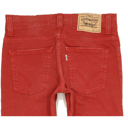 Levi's 511 Men Red Straight Slim Stretch Jeans W31 L34