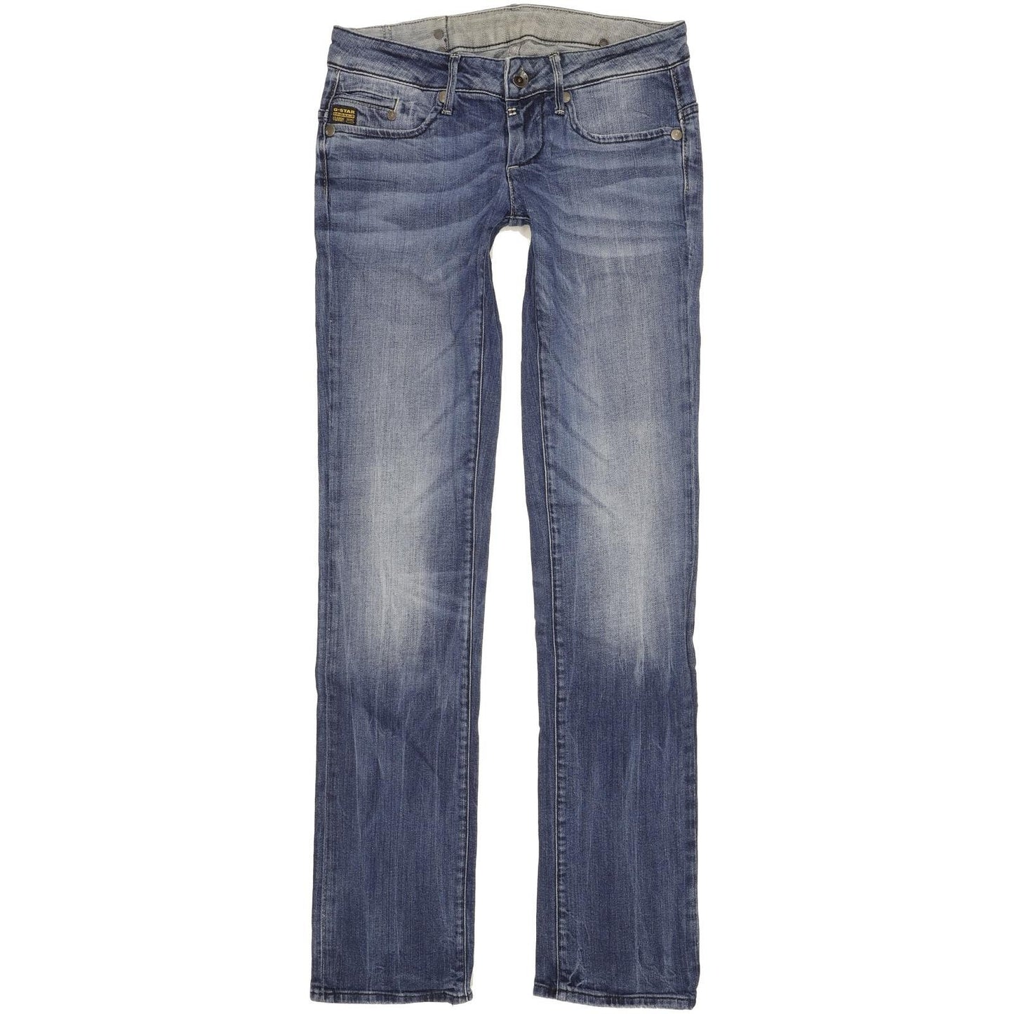 G-Star Women Blue Straight Slim Stretch Jeans W28 L34