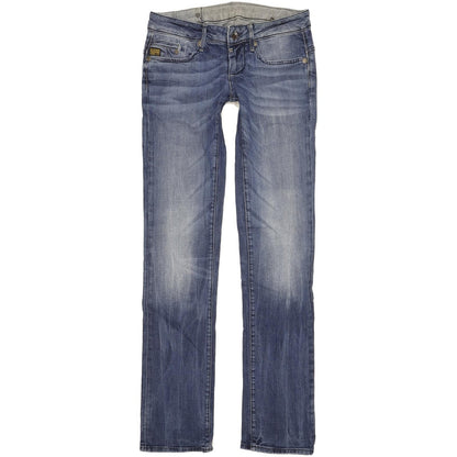 G-Star Women Blue Straight Slim Stretch Jeans W28 L34