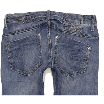 G-Star Women Blue Straight Slim Stretch Jeans W28 L34