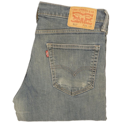 Levi's 511 Men Blue Straight Slim Jeans W34 L30