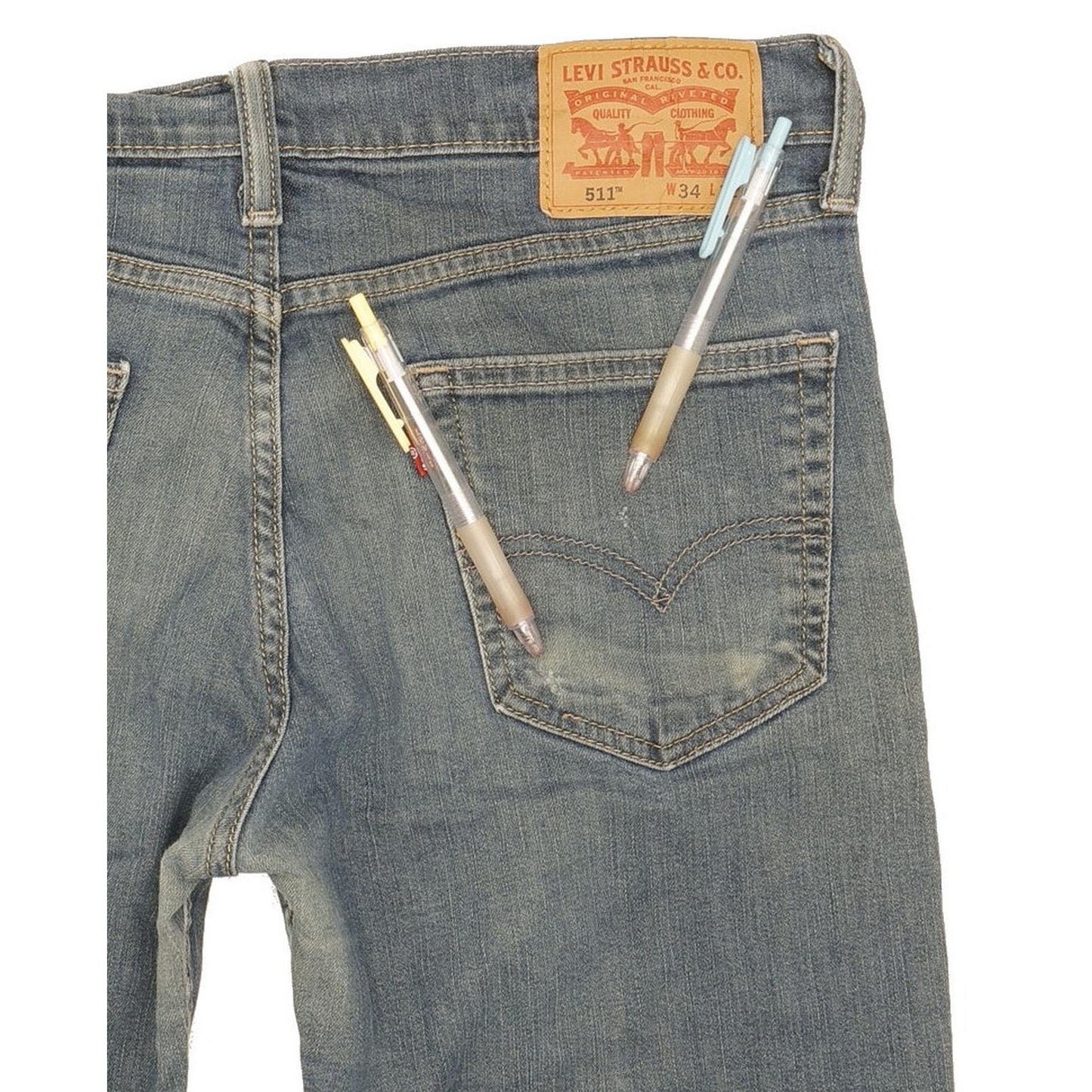 Levi's 511 Men Blue Straight Slim Jeans W34 L30