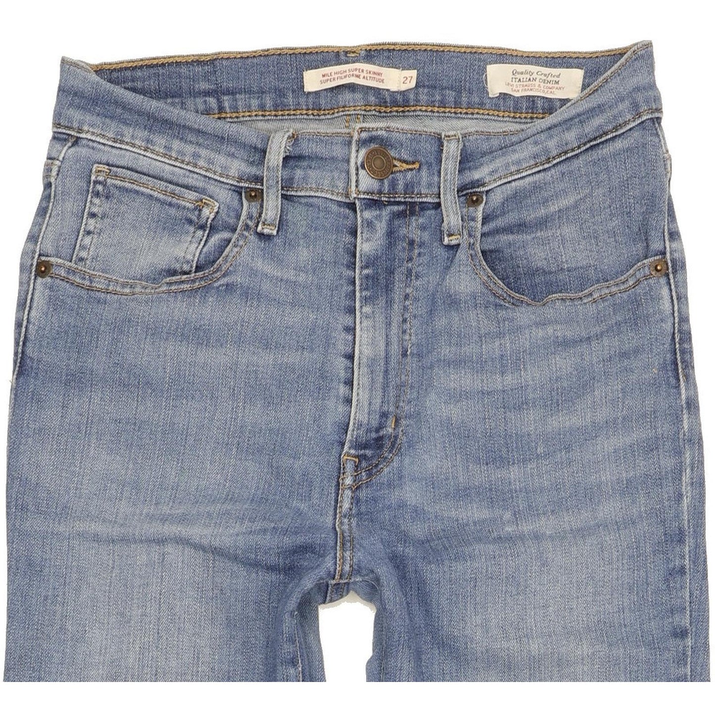 Levi's Mile Blue Skinny Slim Stretch Jeans High Waisted W27 L32