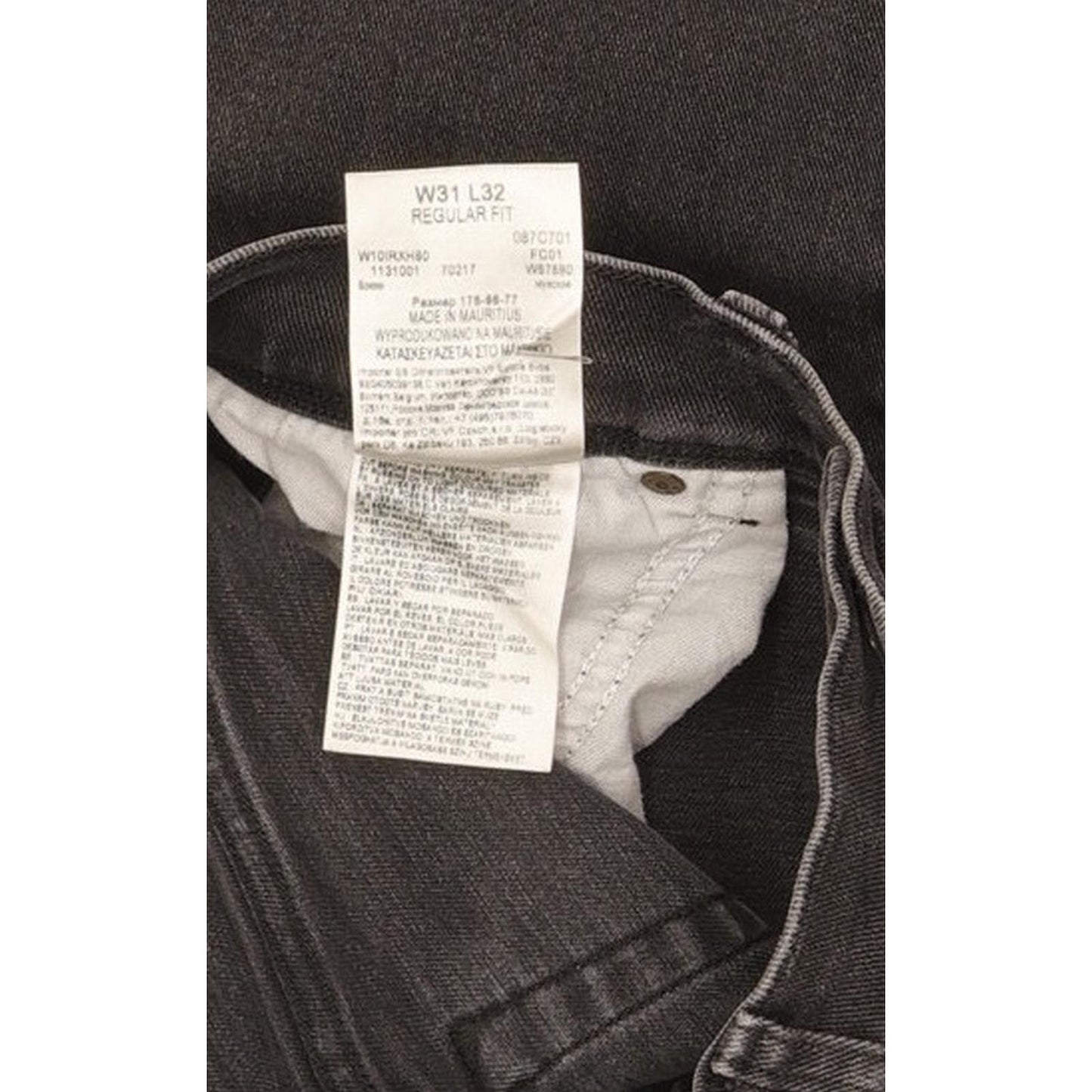 Wrangler Men Black Straight Regular Stretch Jeans W31 L31