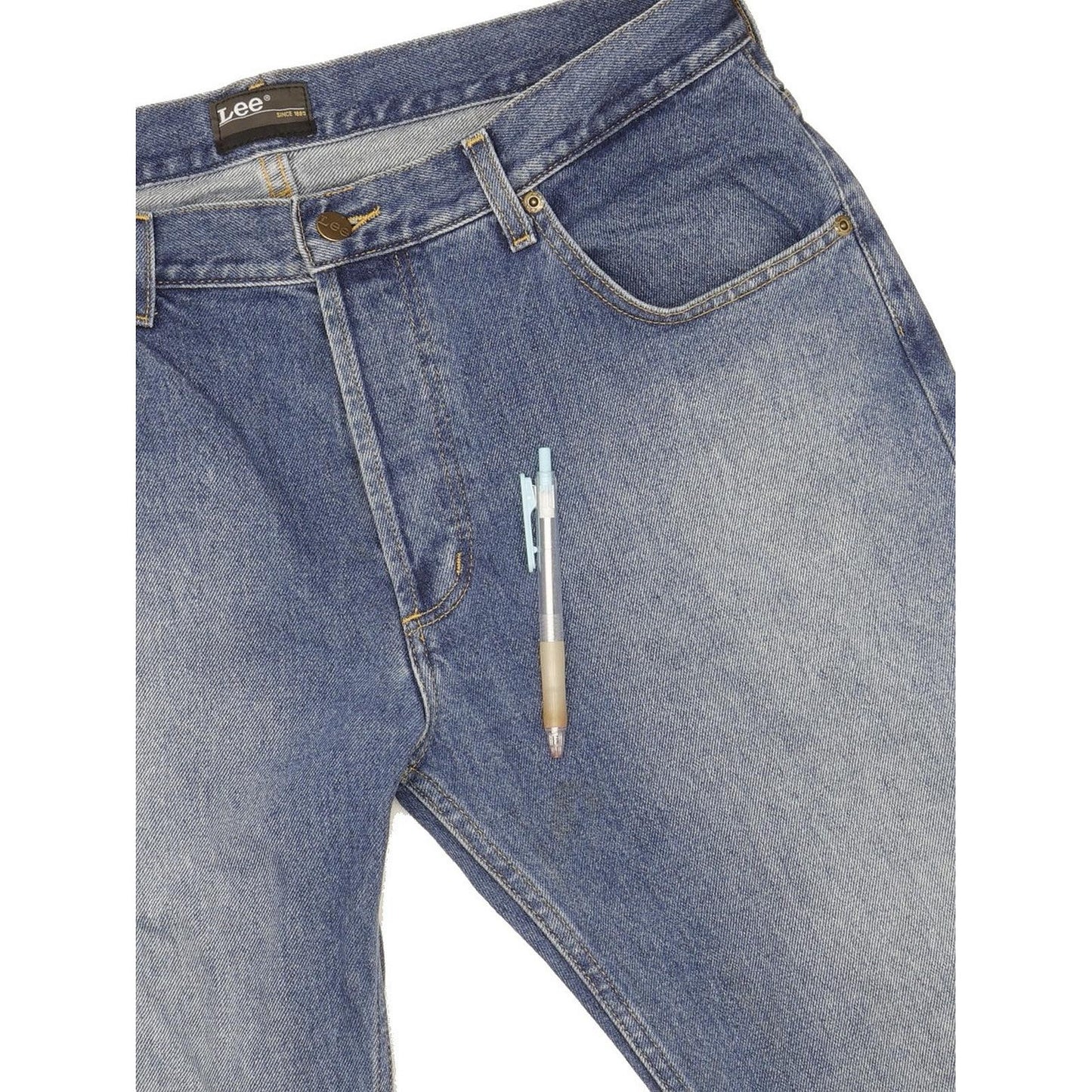 Lee Seattle Men Blue Straight Regular Jeans W36 L32