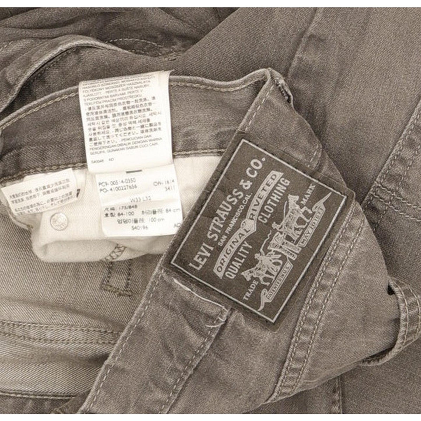 Levi's 514 Men Grey Straight Slim Jeans W33 L29