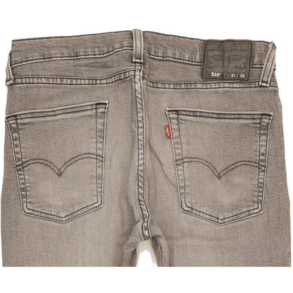 Levi's 510 Men Grey Skinny Slim Stretch Jeans W31 L28