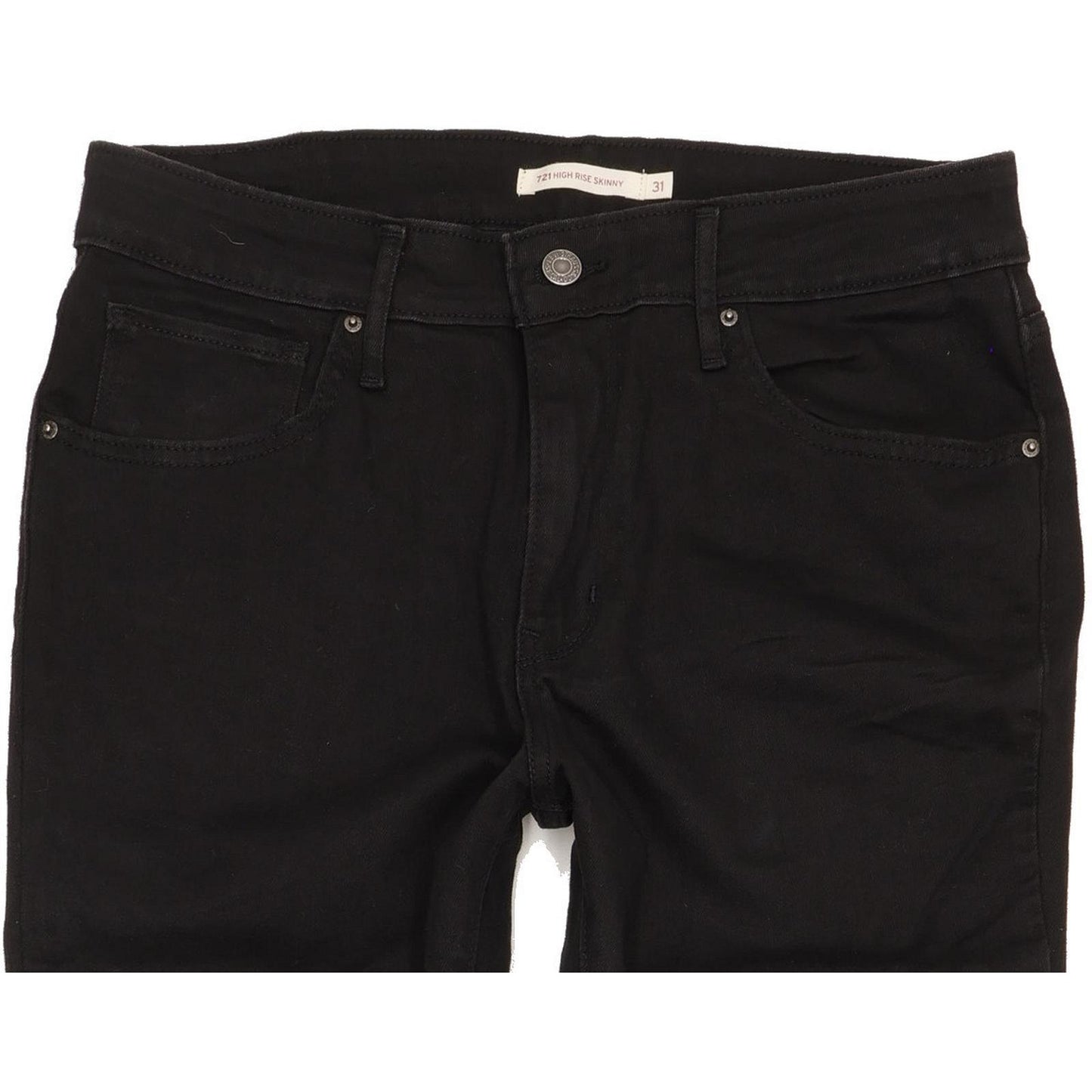 Levi's 721 Black Skinny Slim Stretch Jeans High Waisted W31 L32