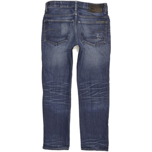 G-Star 3301 Men Blue Straight Slim Jeans W32 L28