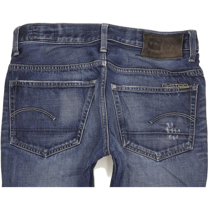 G-Star 3301 Men Blue Straight Slim Jeans W32 L28