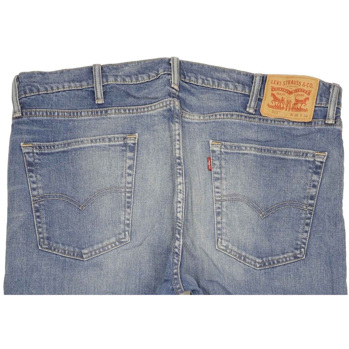 Levi's 513 Men Blue Straight Regular Stretch Jeans W38 L29