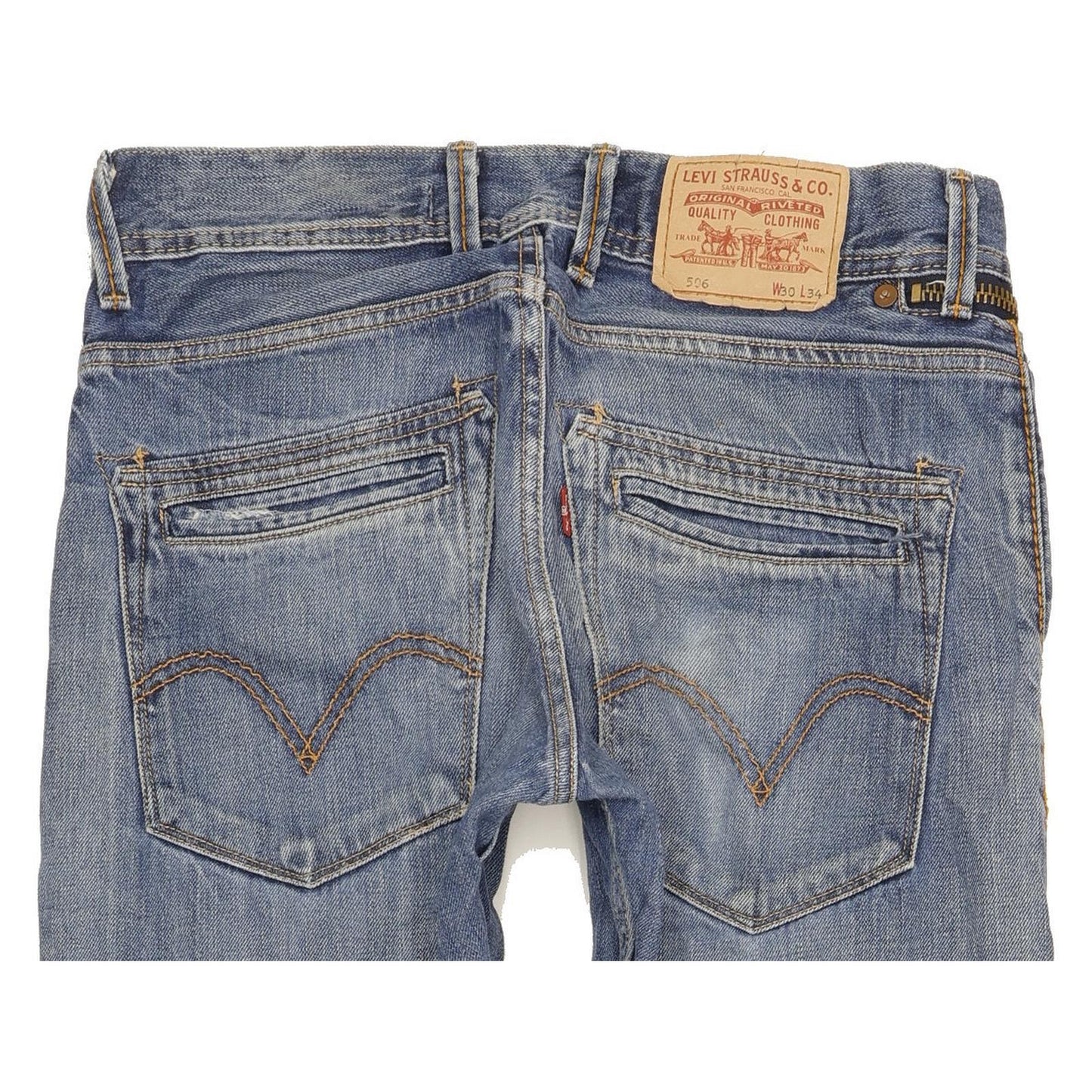 Levi's 506 Men Blue Straight Regular Jeans W30 L34