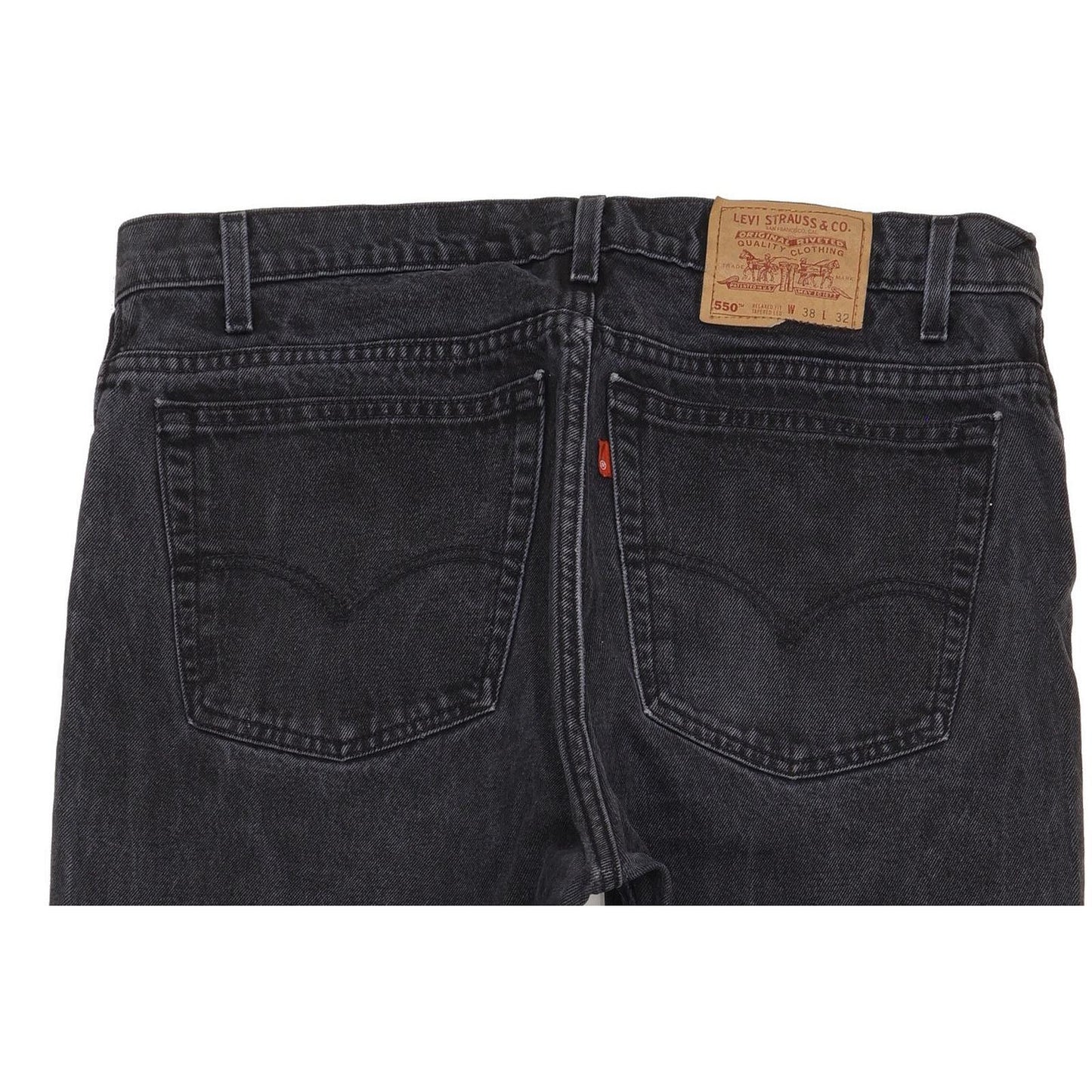 Levi's 550 Made in USA Black Tapered Relaxed Mom Jeans High Waisted W37 L32