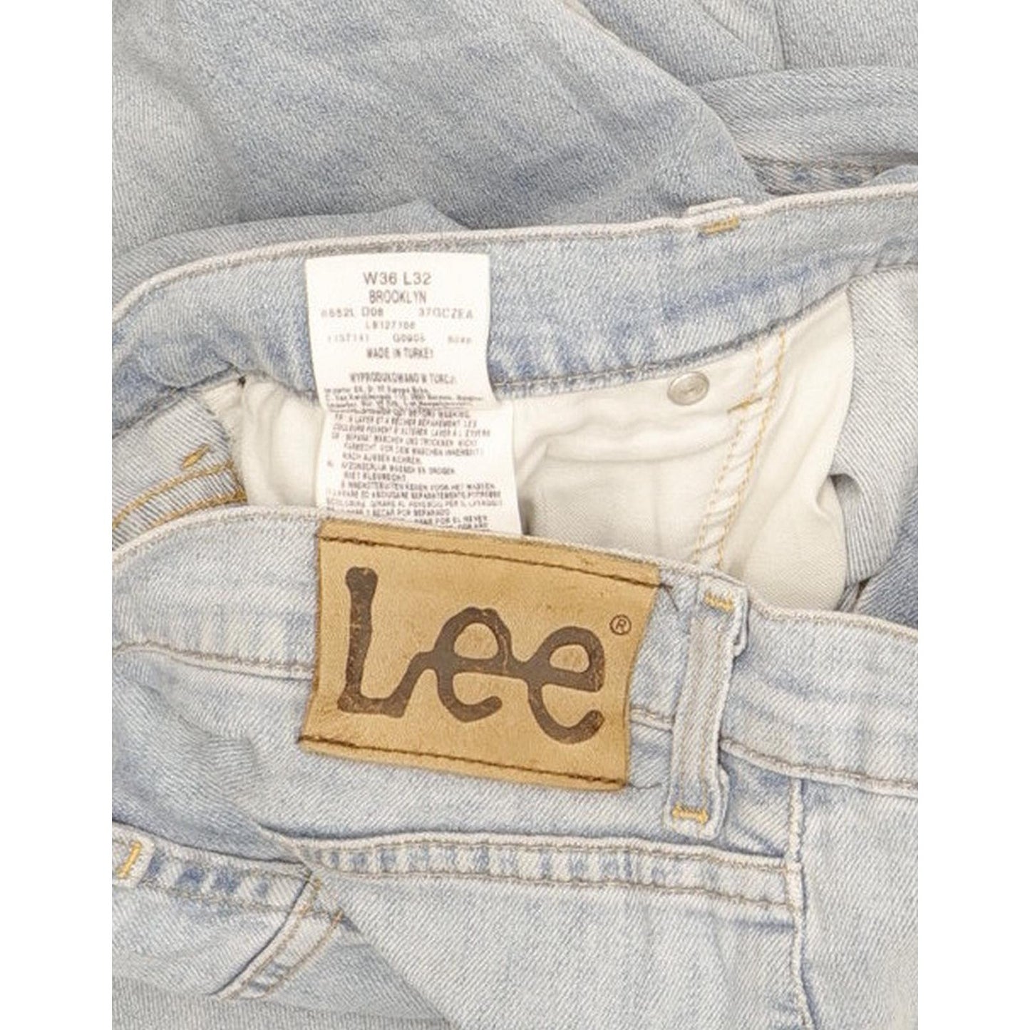 Lee Brooklyn Men Blue Straight Regular Stretch Jeans W36 L32