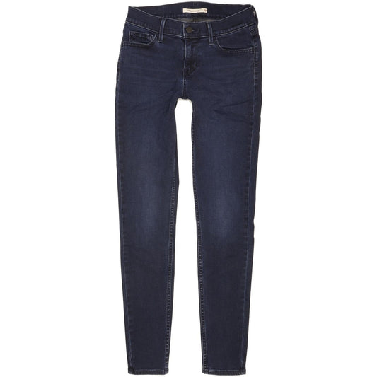 Levi's 710 Super Women Navy Skinny Slim Stretch Jeans W28 L30