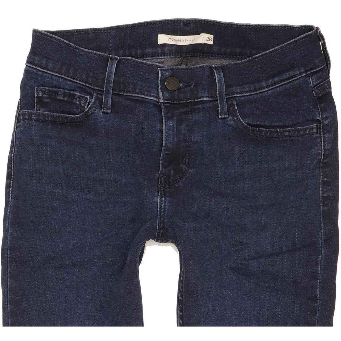 Levi's 710 Super Women Navy Skinny Slim Stretch Jeans W28 L30