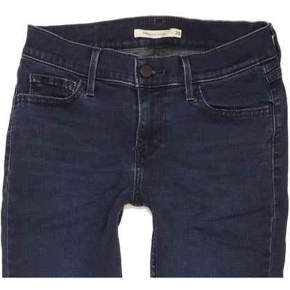 Levi's 710 Super Women Navy Skinny Slim Stretch Jeans W28 L30