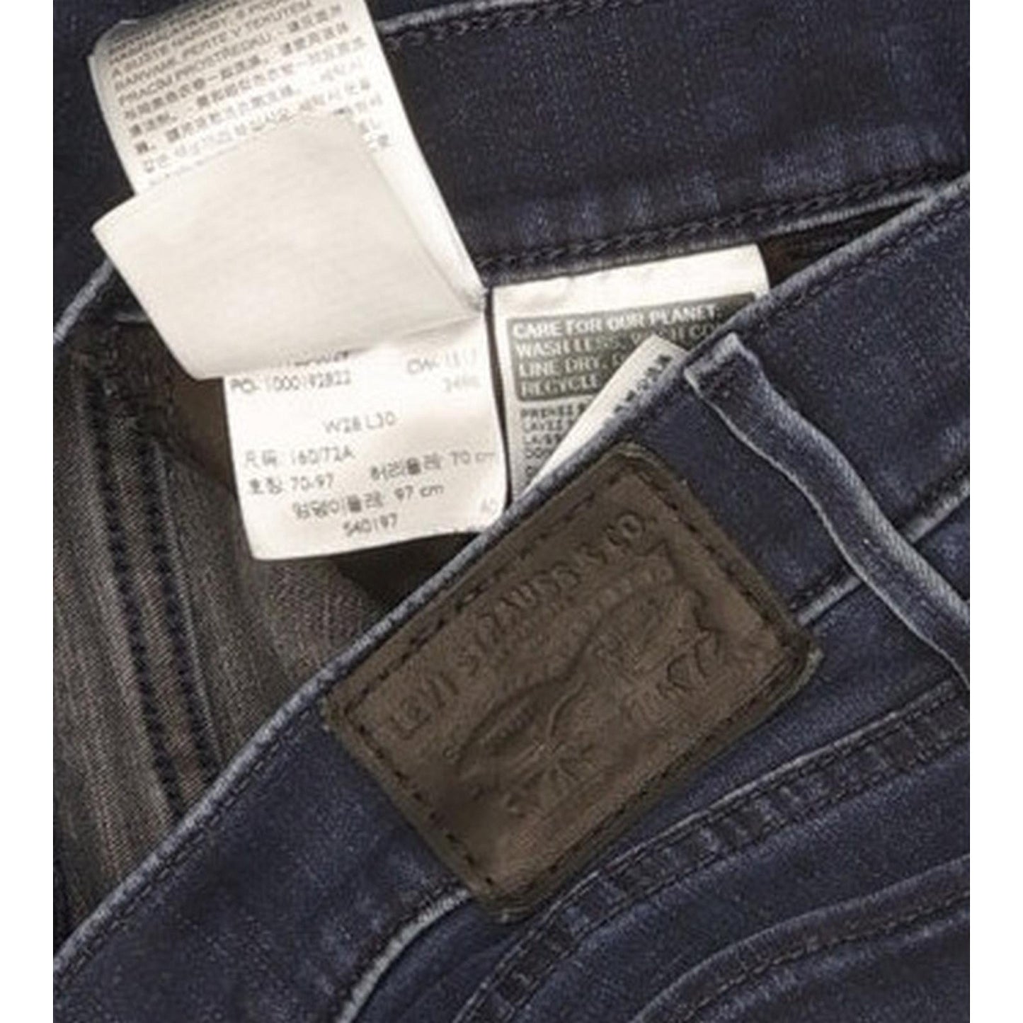 Levi's 710 Super Women Navy Skinny Slim Stretch Jeans W28 L30