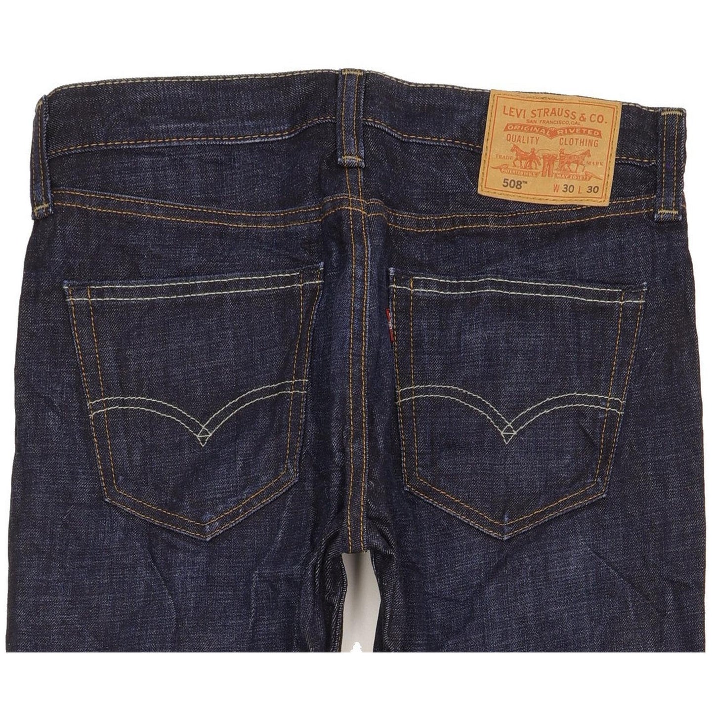 Levi's 508 Men Navy Straight Slim Jeans W30 L29
