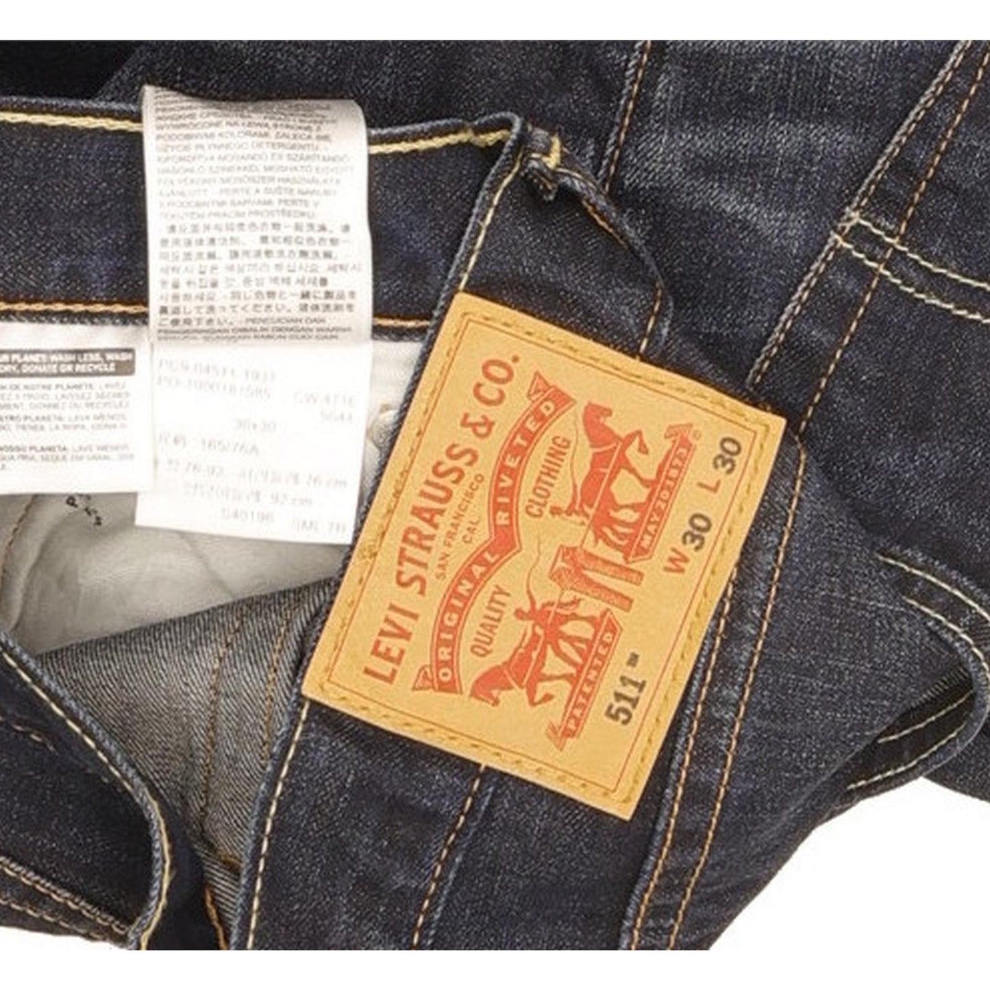 Levi's 511 Men Blue Straight Slim Jeans W30 L29