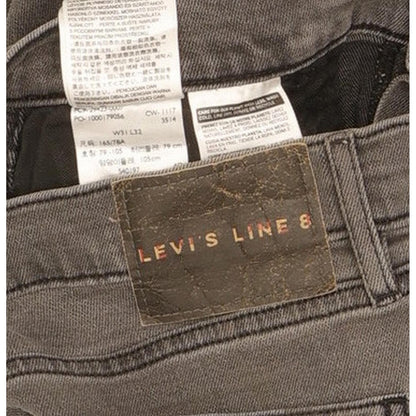 Levi's Line 8 Men Grey Skinny Slim Stretch Jeans W31 L31