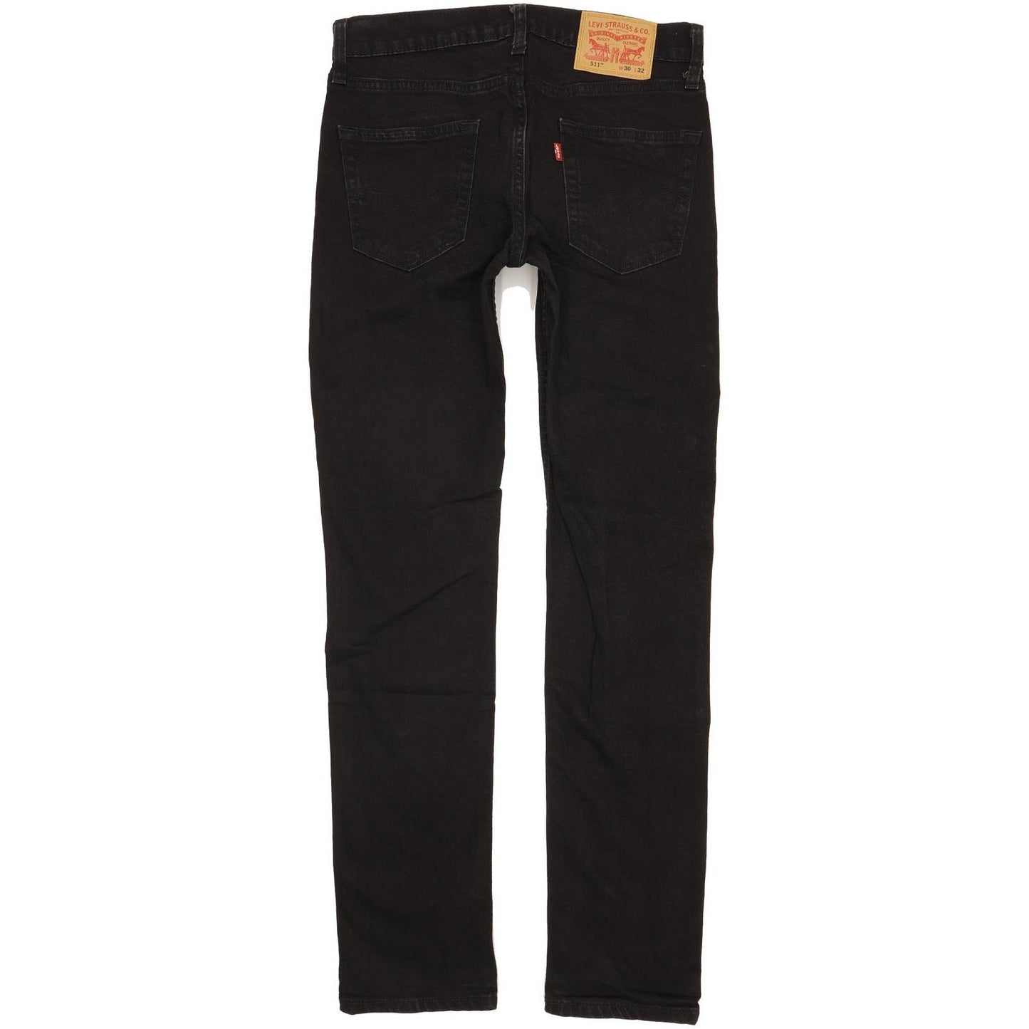Levi's 511 Men Black Straight Slim Stretch Jeans W30 L32
