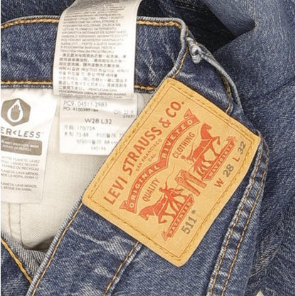 Levi's 511 Men Blue Straight Slim Stretch Jeans W28 L32