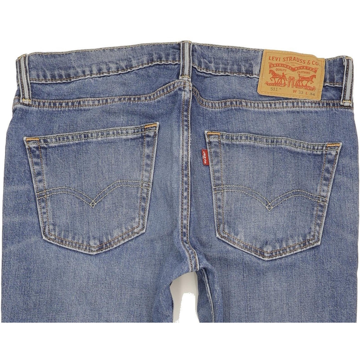 Levi's 511 Men Blue Straight Slim Stretch Jeans W33 L34
