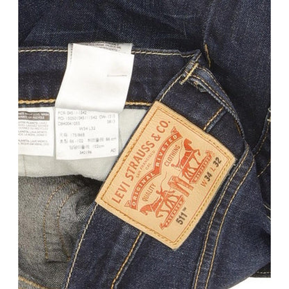 Levi's 511 Men Blue Straight Slim Stretch Jeans W34 L31
