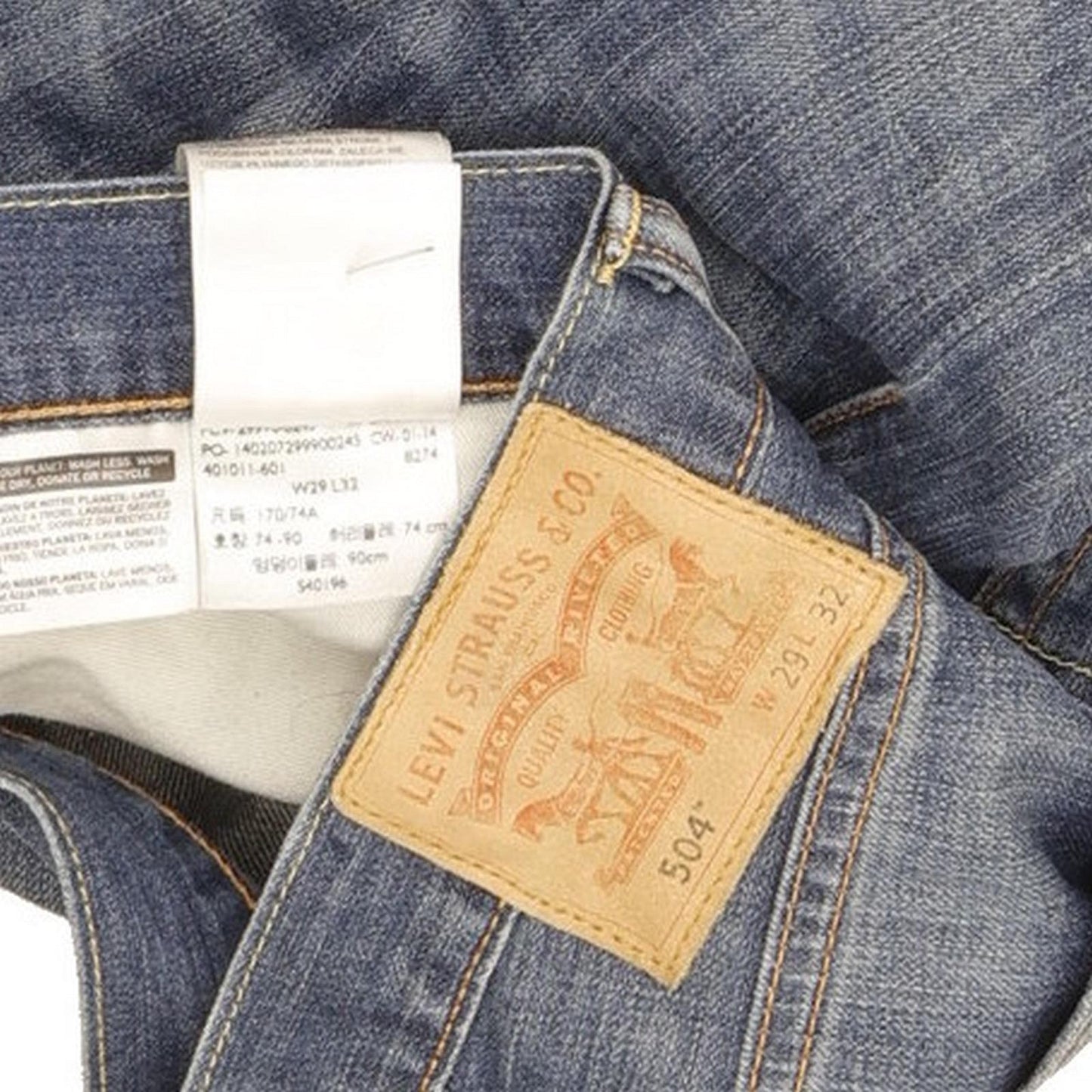 Levi's 504 Men Blue Straight Regular Jeans W29 L32