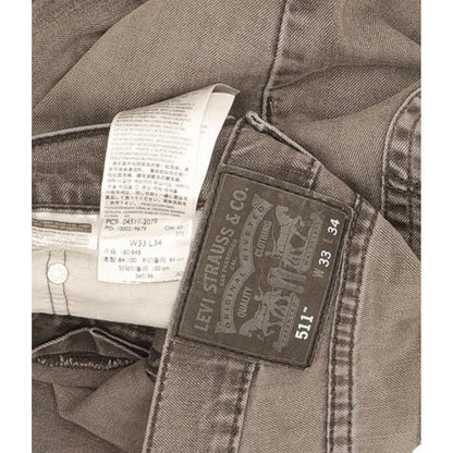 Levi's 511 Men Grey Straight Slim Stretch Jeans W33 L33
