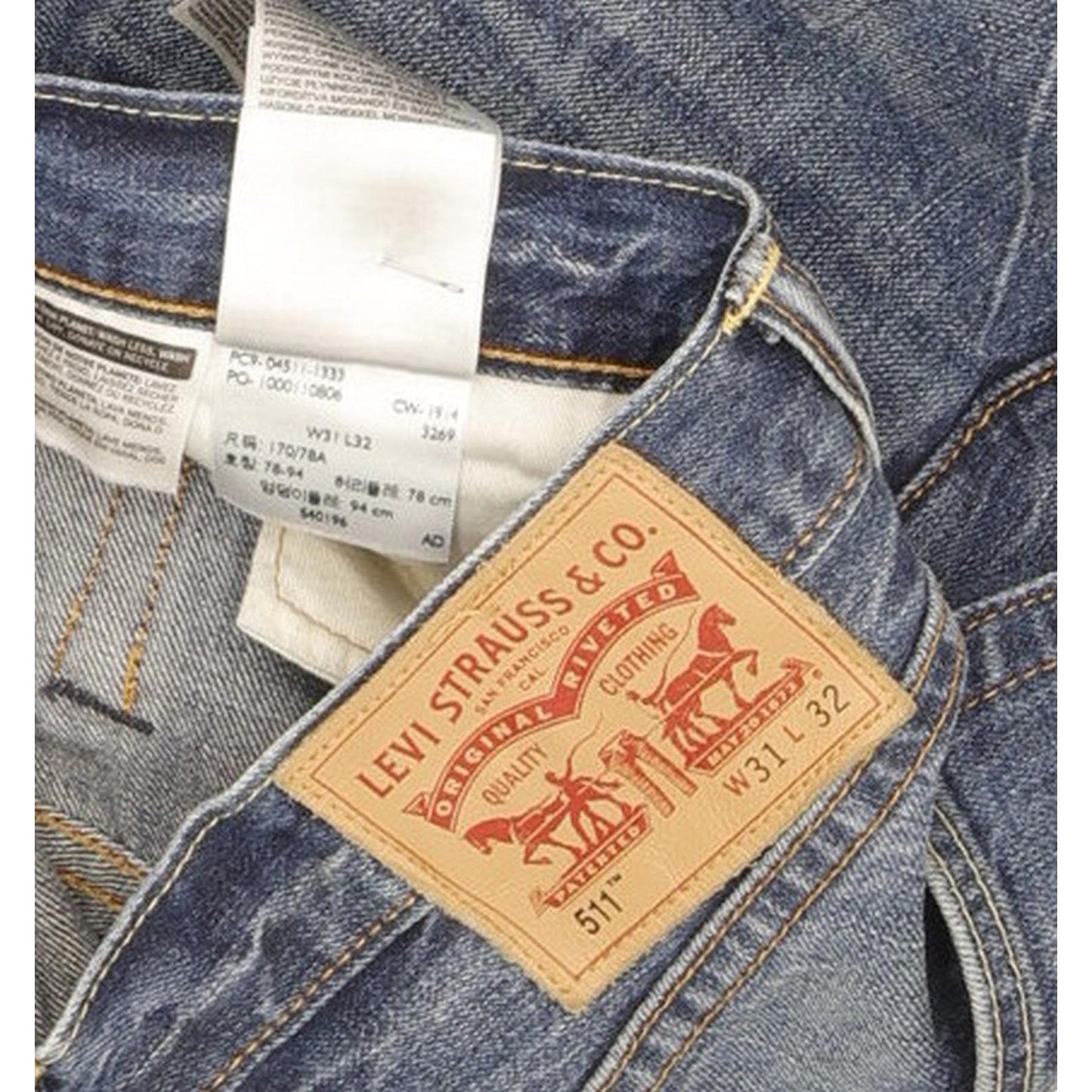Levi's 511 Men Blue Straight Slim Jeans W31 L31