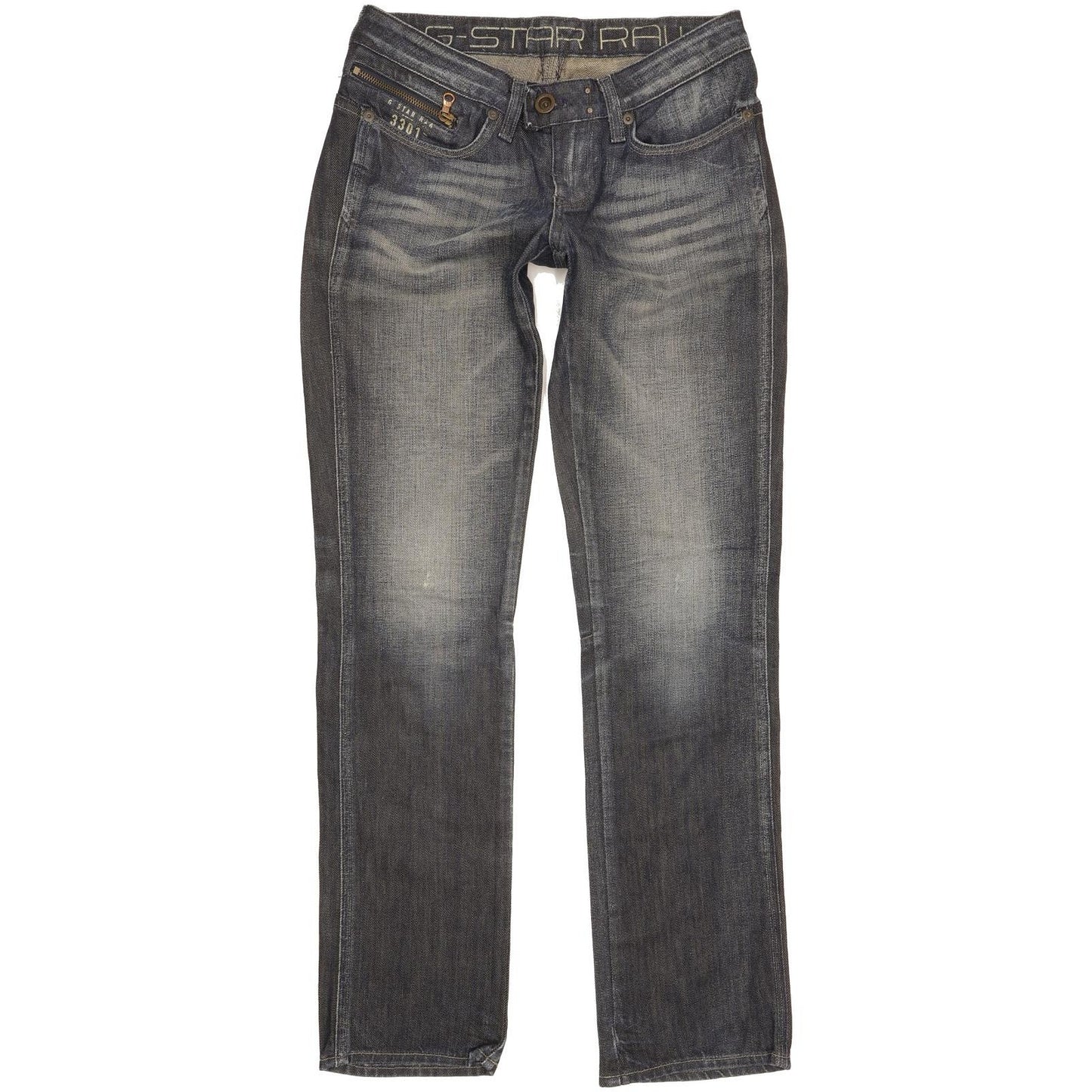 G-Star Spark Women Blue Straight Slim Stretch Jeans W26 L30