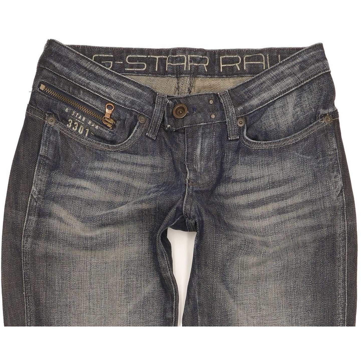 G-Star Spark Women Blue Straight Slim Stretch Jeans W26 L30